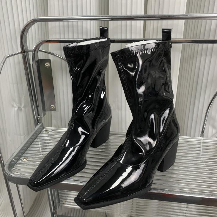 Boots And Rangers | Billy Patent Leather Ankle Boots  –  Mens Boots And Rangers black