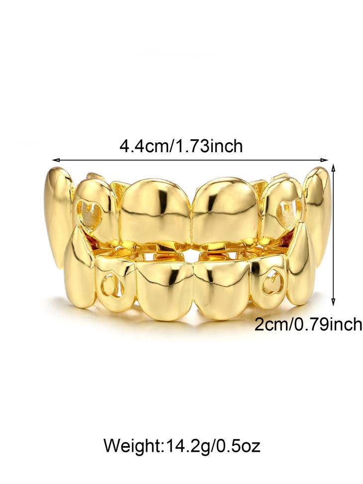 Fashion Jewelry | Brass Double Grillz Ring  –  Mens Accessories Fashion Jewelry