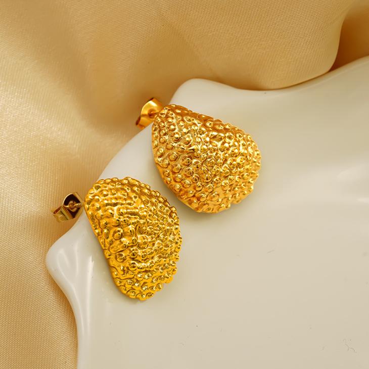 Fashion Jewelry | Strawberry Brass And Rhinestone Earrings  –  Womens Accessories Fashion Jewelry