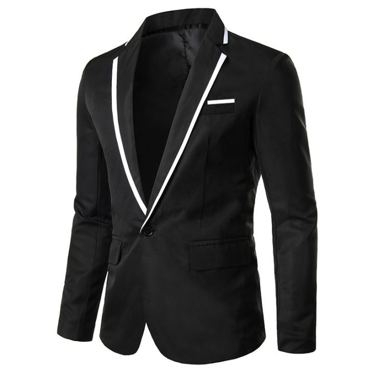 Jackets And Blazers | Grain De Poudre Jacket With Embroidered Collar  –  Mens Clothing black