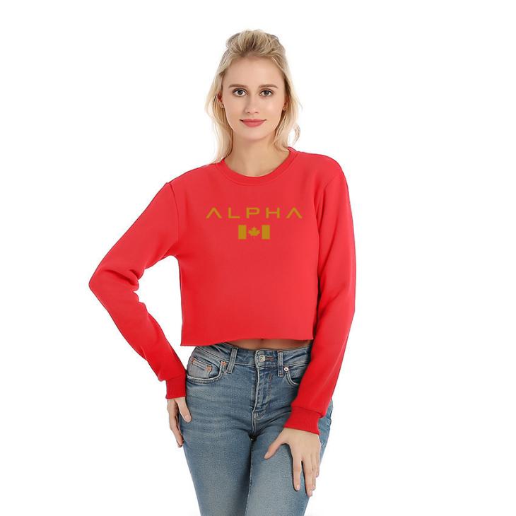 Sweatshirts | Cropped Sweatshirt With  Paris Print  –  Womens Clothing blue