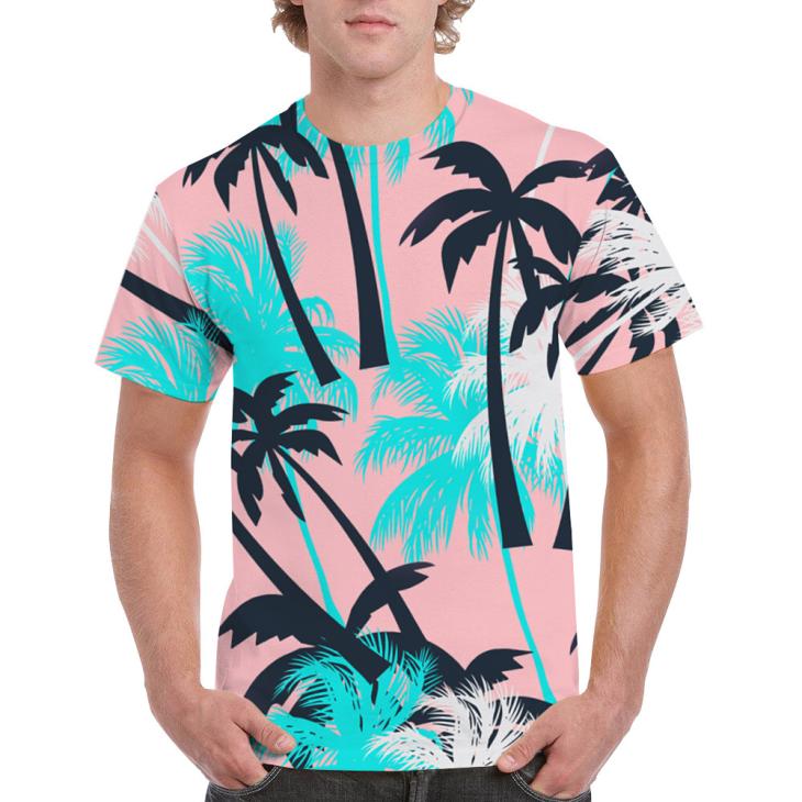 T-Shirts | Loose  Miami Printed T-Shirt  –  Mens Clothing Mens