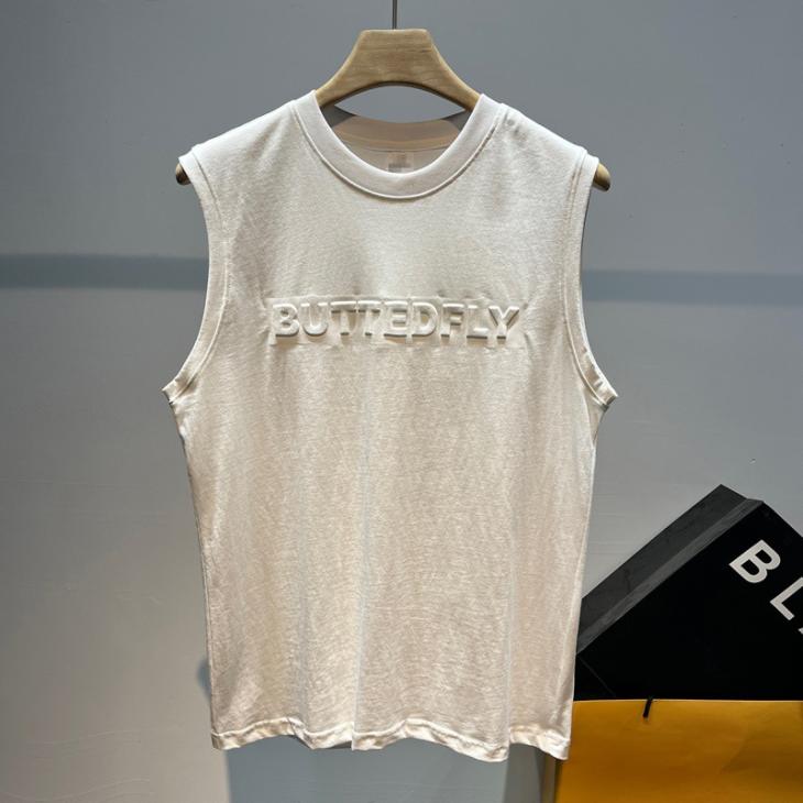 T-Shirts | Tank Top With Vintage  Embroidery  –  Mens Clothing Mens