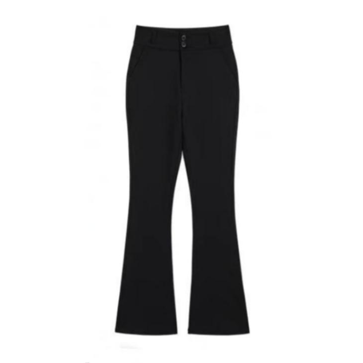 Trousers And Shorts | Bootcut Crepe Trousers  –  Womens Clothing black