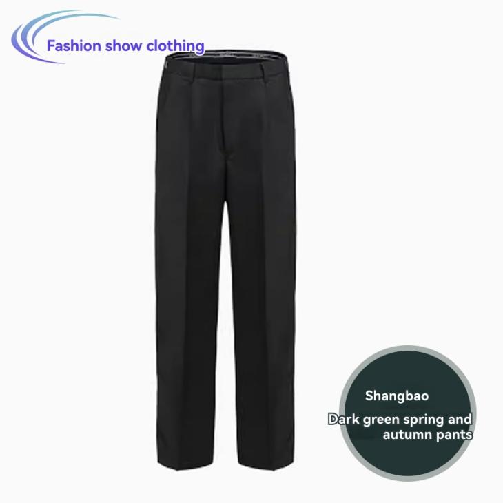 Trousers And Shorts | Pleated Grain De Poudre Trousers  –  Mens Clothing black