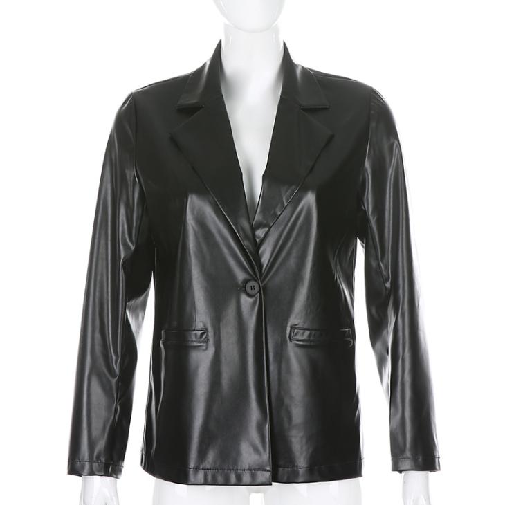 Jackets And Blazers | 2-Button Leather Jacket  -  Womens